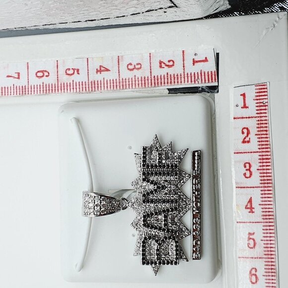 "925 Sterling Silver Plated CZ Pendant, INUS1BR285 - Picture 9 of 9